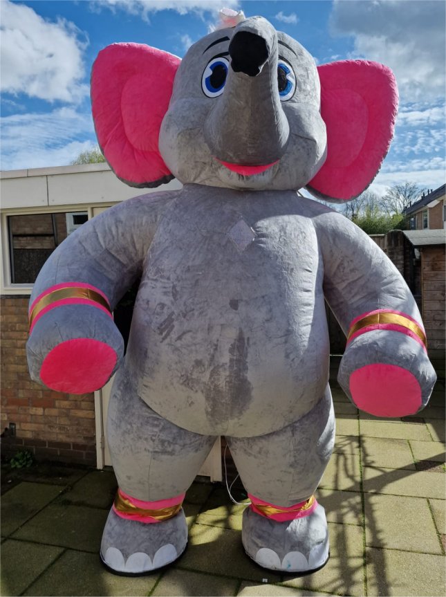 Eric en de reuze olifant  boekt u bij www.kwekel-evenementen.nl